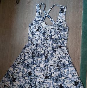 Floral dress with cross back